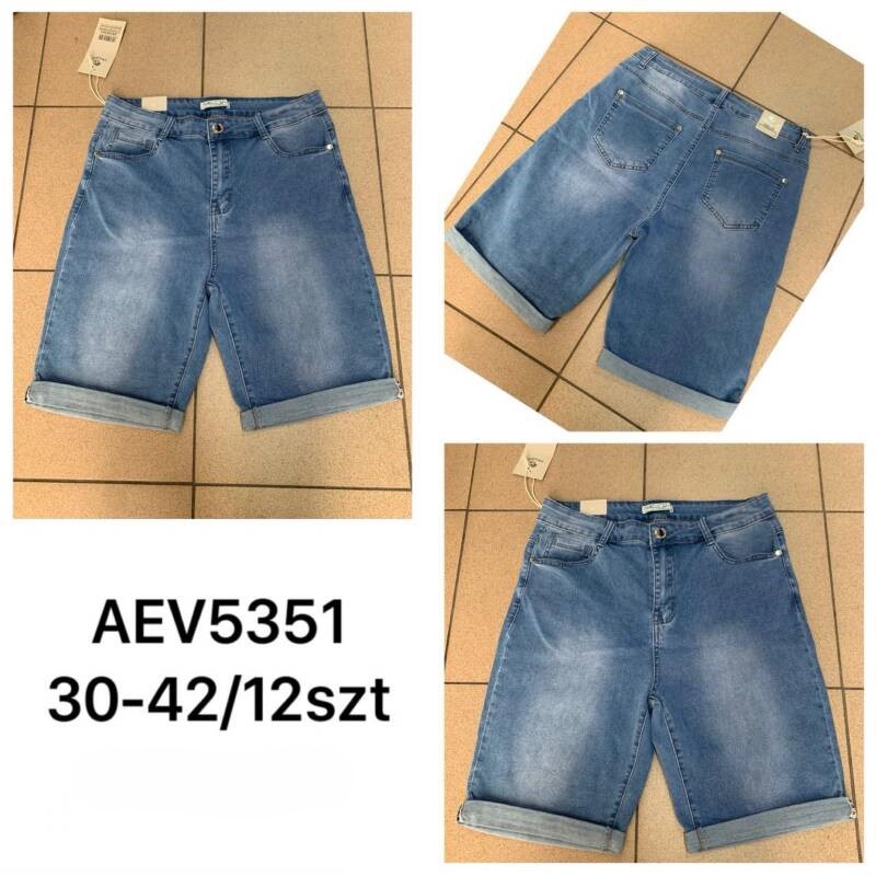 Rybaczki damskie jeansy Roz 30-42, 1 Kolor Paczka 12 szt